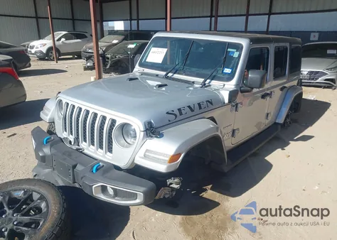 2023 Jeep Wrangler 4Xe Sahara 4X4 z USA, uszkodzony, nr VIN 1C4JJXP65PW553271